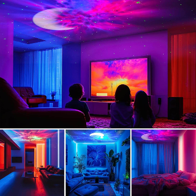 Picture of Astronaut Galaxy Nebula Star Projector with Bluetooth Speaker – 360° Rotating Night Light for Bedroom, Gaming & Kids' Room Decor