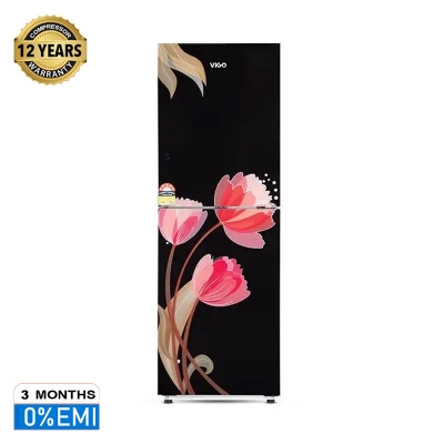 Picture of ViGO GD Refrigerator RE-185L Pink Tulip Black-BM