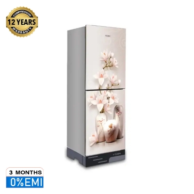 Picture of VISION Glass Door Refrigerator RE-200 Liter Vase W Magnolia Flower Top Mount