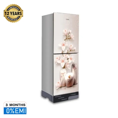 Picture of VISION Glas Door Refrigerator RE-222 Liter Vase W Magnolia Flower Top Mount