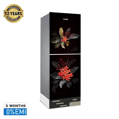 Picture of VISION Glass Door Refrigerator RE-160 Liter Azalea Flower Top Mount