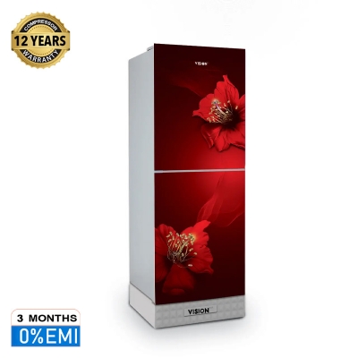 Picture of VISION Glass Door Refrigerator RE-216 Liter Chinese Rose Bottom Mount