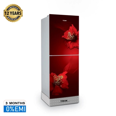 Picture of VISION Glass Door Refrigerator RE-217 Liter Chinese Rose Top Mount