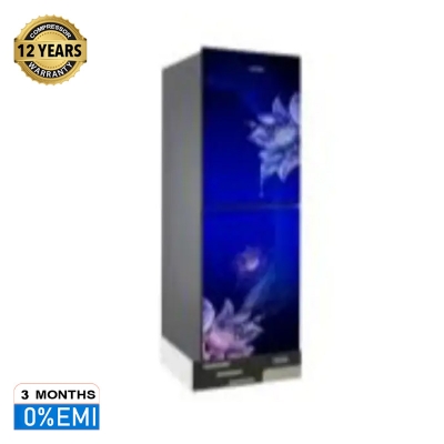 Picture of VISION Glass Door Refrigerator RE-180 Liter Digital Blue Flower Top Mount