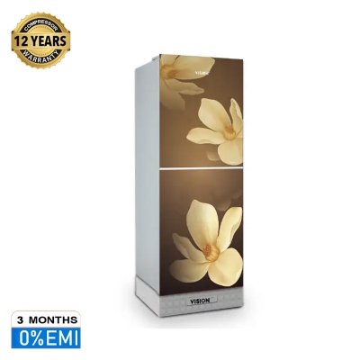 Picture of VISION Glass Door Refrigerator RE-160L Golden Poddo Bottom Mount