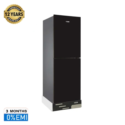 Picture of VISION Glass Door Refrigerator RE 150 Liter Black Top Mount