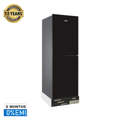 Picture of VISION Glass Door Refrigerator RE-222 Liter Black Top Mount