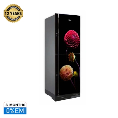 Picture of VISION Glass Door Refrigerator RE-305 Liter Dahlia Flower Top Mount