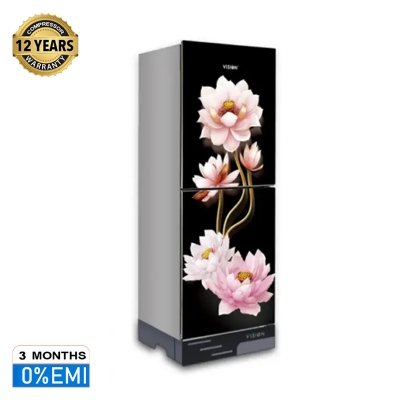 Picture of VISION Glass Door Refrigerator RE-142 Liter Dahlia Flower Top Mount