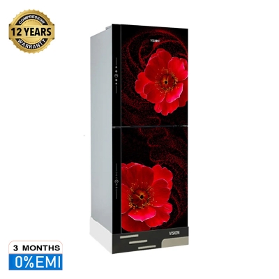 Picture of VISION Glass Door Refrigerator RE-142 Liter Red Flax Top Mount