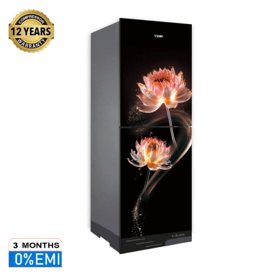 Picture of VISION Glass Door Refrigerator RE-196 Liter Fireworks Lily Flower Bottom Mount