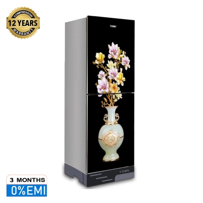 Picture of VISION Glass Door Refrigerator RE-150 Liter Vase G Magnolia Flower Top Mount 