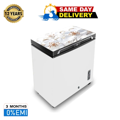 Picture of VISION Glass Door Chest Freezer RE-250 Liter White Ice Flower