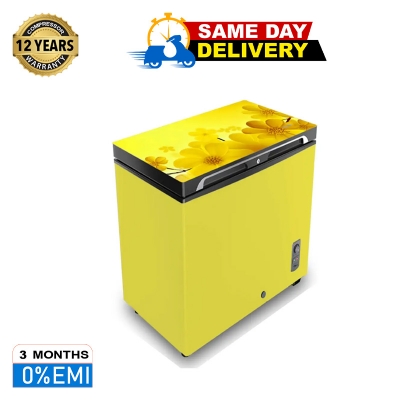 Picture of VISION Glass Door Chest Freezer RE-112 Liter Yellow myrtle Flower
