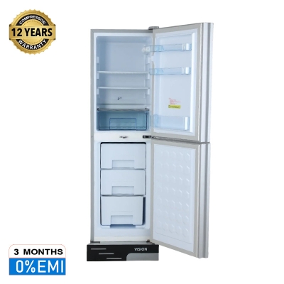 Picture of VISION Glass Door Refrigerator RE-160 Liter Crystal Lotus Flower Bottom Mount