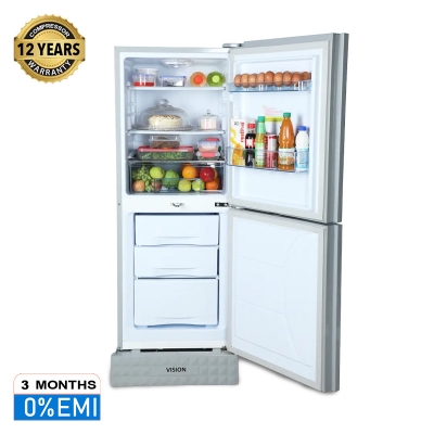 Picture of VISION Glass Door Refrigerator RE-185 Liter Pink Daisy Flower Bottom Mount