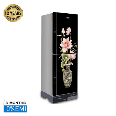 Picture of VISION Glass Door Refrigerator RE-217 Liter Vase L Wheat Flower Top Mount