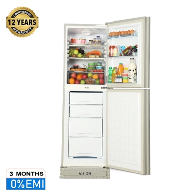 Picture of VISION Glass Door Refrigerator RE-252 Liter Vase G Magnolia Flower Bottom Mount