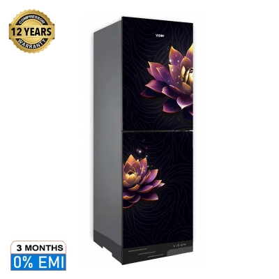 Picture of VISION Glass Door Refrigerator RE-222 Liter Purple Digital Lotus Top Mount