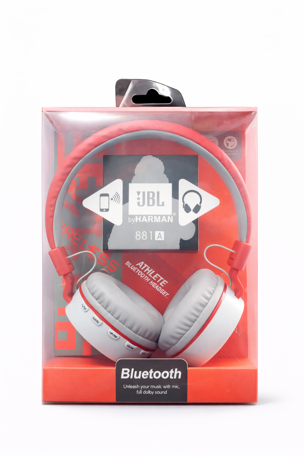 Picture of JBL 881A Wireless Bluetooth Headphone - Athlete Edition High Performance Stereo Headset with FM, SD Card Slot & Mic