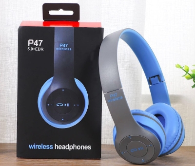 Picture of P47 Wireless Bluetooth Headphone | Deep Bass Stereo Sound | Foldable | Rechargeable | Over-Ear Headset