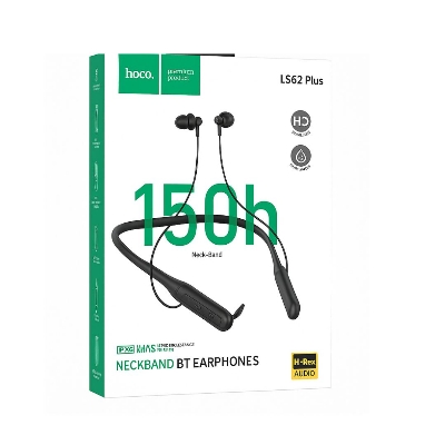 Picture of Hoco ES62 Plus Bluetooth Neckband Earphones | 150 Hours Battery Life | Wireless Sports Headset with Mic Black