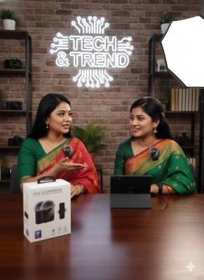 Picture of F15-2 Wireless Microphone Dual Lavalier | Noise Reduction Mic for Vlog, Interview & Live Streaming 