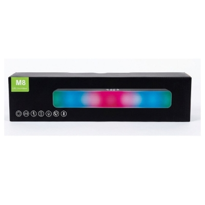 Picture of M8 Portable LED Soundbar - Wireless Bluetooth Speaker - RGB Lighting - High Bass Stereo for PC/TV/Mobile - Handsfree Calling 