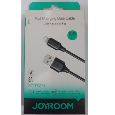Picture of JOYROOM USB-A to Lightning Fast Charging Data Cable 3A | 1m / 3.3ft | iPhone & iPad Compatible Black