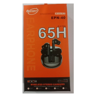 Picture of Expert EPN-40 Wireless Stereo Earbuds - 65 Hours Playtime - Bluetooth V5.4 TWS Earphones - Fast Charging (10 Min = 120 Min Gaming) - Gaming Mode Low Latency Black