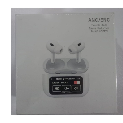 Picture of ANC ENC TWS Wireless Bluetooth Earbuds with Touch Control | Active Noise Cancellation | Smart Display Charging Case White