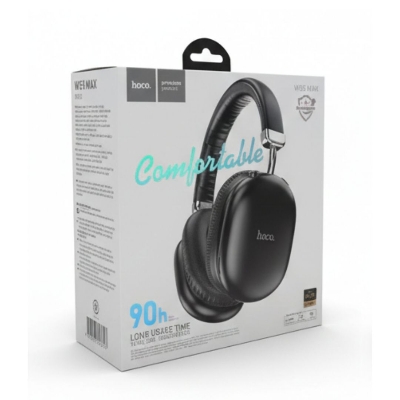 Picture of HOCO W35 Max Wireless Bluetooth Headphones | 90H Battery Backup | Hi-Fi Stereo Sound | Comfortable Over-Ear Headset Black