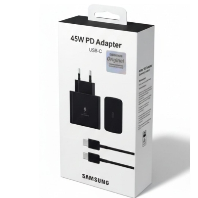 Picture of Samsung 45W PD USB-C Charger || Super Fast Charging Adapter with Type-C Cable White