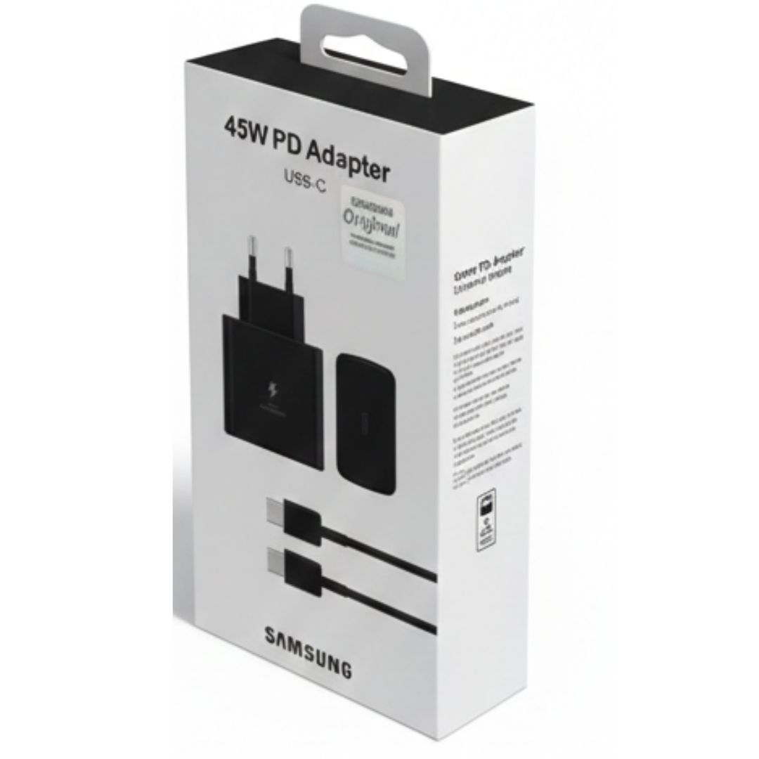 Picture of Samsung 45W PD USB-C Charger || Super Fast Charging Adapter with Type-C Cable White