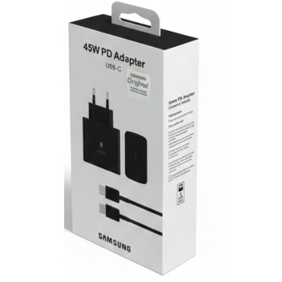 Picture of Samsung 45W PD USB-C Charger || Super Fast Charging Adapter with Type-C Cable White