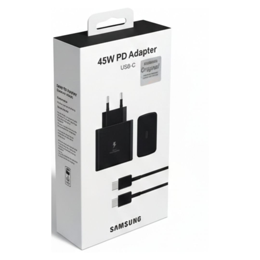 Picture of Samsung 45W PD USB-C Charger || Super Fast Charging Adapter with Type-C Cable White