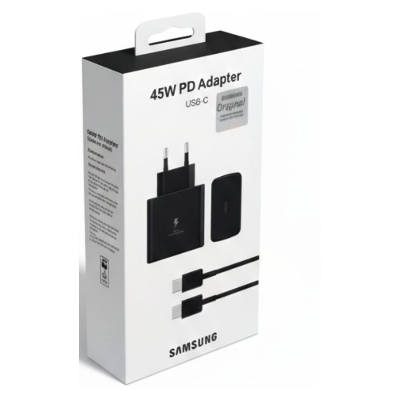 Picture of Samsung 45W PD USB-C Charger || Super Fast Charging Adapter with Type-C Cable White