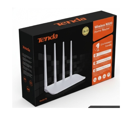 Picture of Tenda F6 Wireless N300 Router | 300Mbps WiFi Speed | 4 Antenna Home Router White