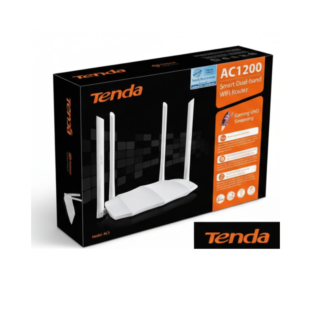 Picture of Tenda AC5 AC1200 Smart Dual-Band WiFi Router | 1200Mbps Gigabit Wireless Router | 4 Antenna Home Broadband Router White