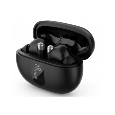Picture of HOCO EQ26 ANC+ENC TWS Wireless Bluetooth 5.4 Earbuds with Noise Cancellation, 4-Mic ENC, LED Display Charging Case & Deep Bass Stereo Sound Black