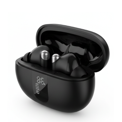 Picture of HOCO EQ26 ANC+ENC TWS Wireless Bluetooth 5.4 Earbuds with Noise Cancellation, 4-Mic ENC, LED Display Charging Case & Deep Bass Stereo Sound Black