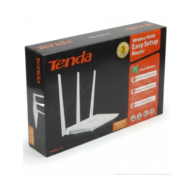 Picture of Tenda F3 Wireless N300 Easy Setup Router | 300Mbps WiFi Speed | 3 Antenna Home Broadband Router | 2.4GHz Wireless Router White