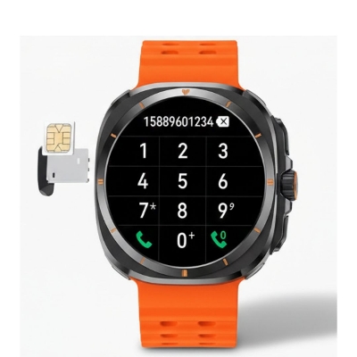 Picture of BW8 Ultra Smart Watch Card Version – 4G SIM Support, Telescopic Camera, 1.51" HD Display, Wireless Charging, Health & Fitness Tracker (Black)