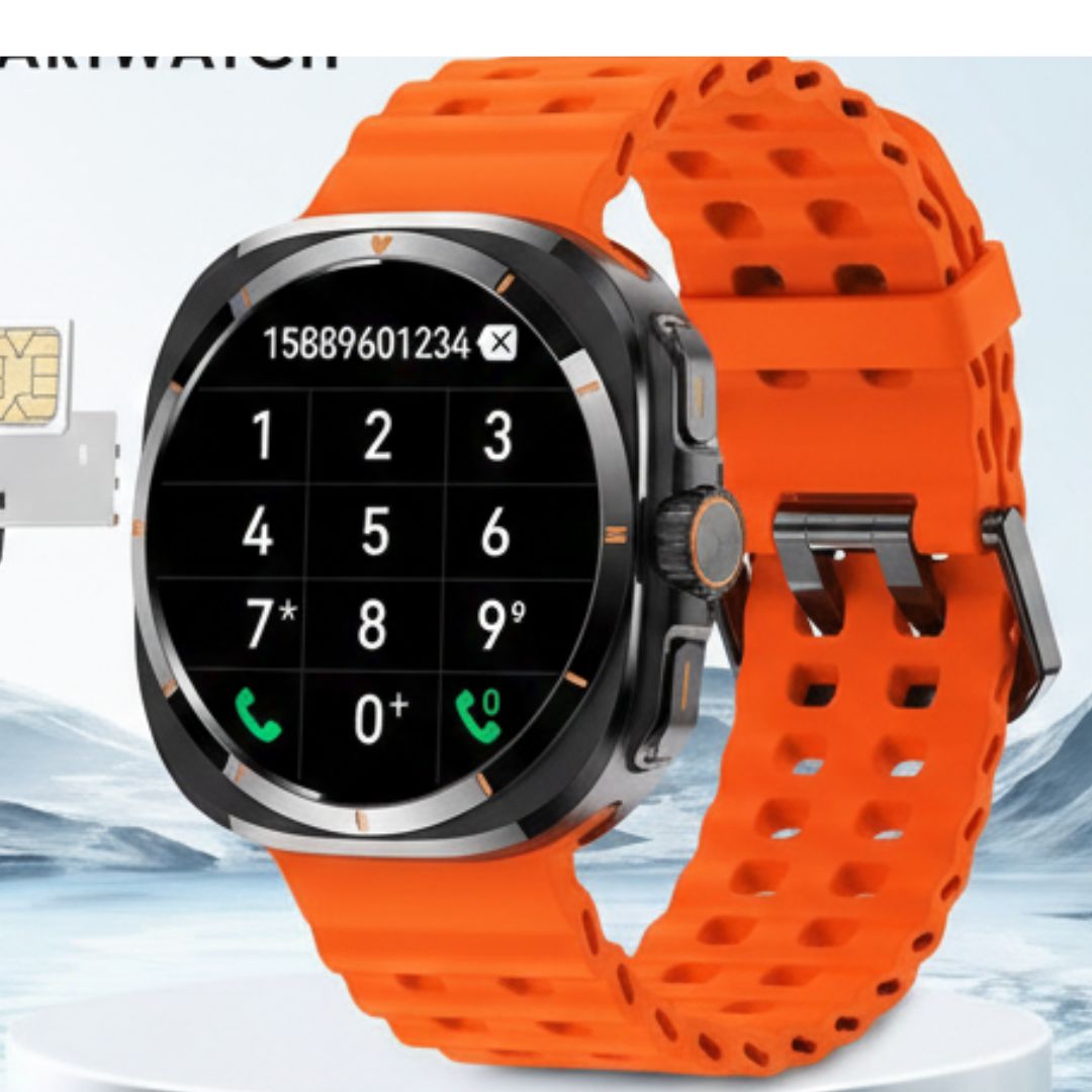 Picture of BW8 Ultra Smart Watch Card Version – 4G SIM Support, Telescopic Camera, 1.51" HD Display, Wireless Charging, Health & Fitness Tracker (Black)