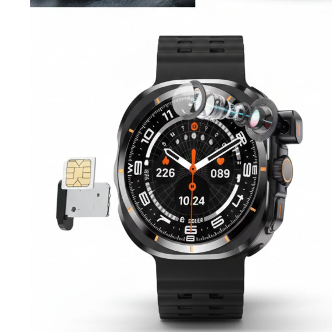 Picture of BW8 Ultra Smart Watch Card Version – 4G SIM Support, Telescopic Camera, 1.51" HD Display, Wireless Charging, Health & Fitness Tracker (Black)