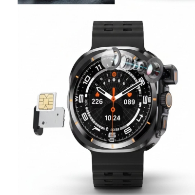 Picture of BW8 Ultra Smart Watch Card Version – 4G SIM Support, Telescopic Camera, 1.51" HD Display, Wireless Charging, Health & Fitness Tracker (Black)