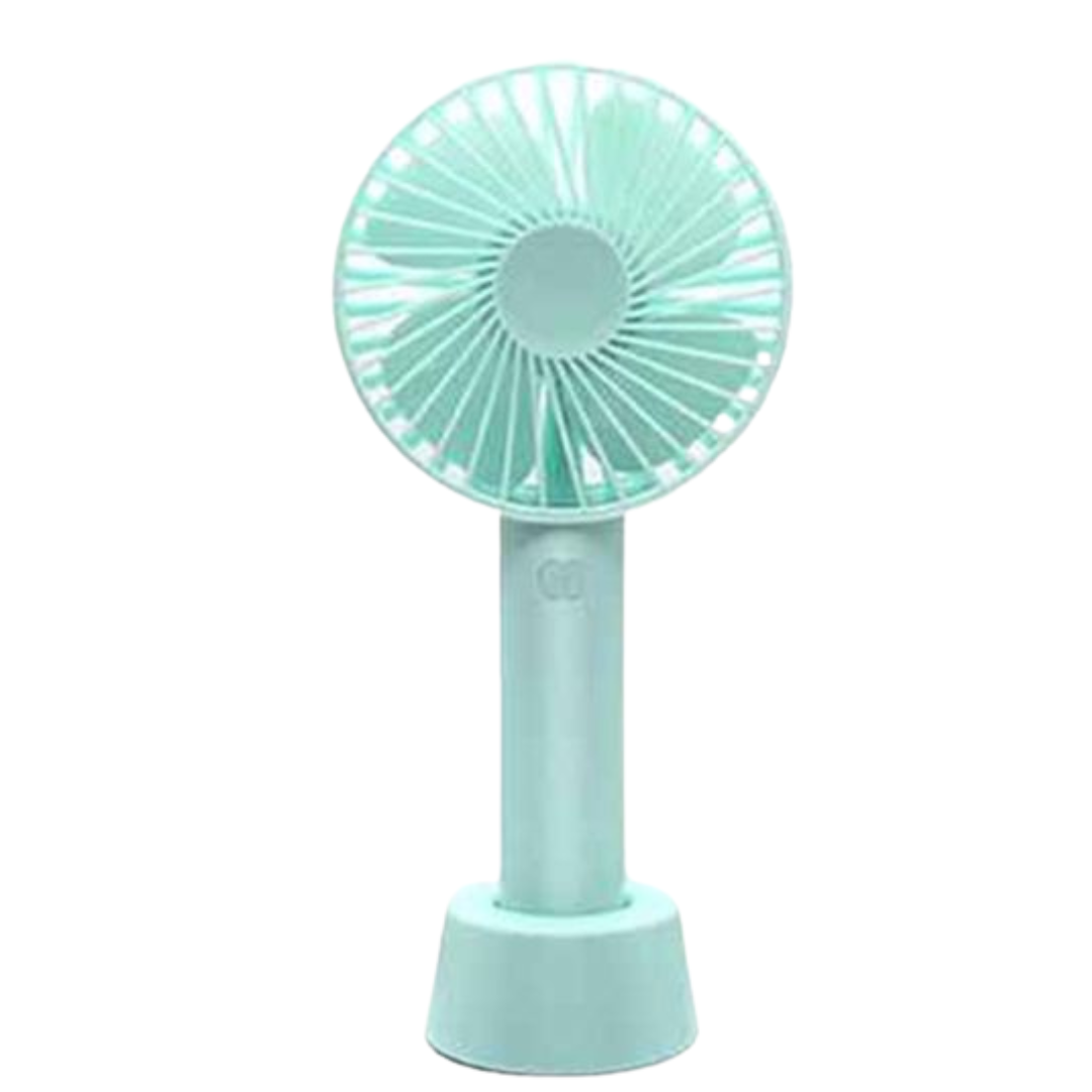 Picture of Portable Handheld Mini Fan - USB Rechargeable Cooling Fan with Desktop Stand