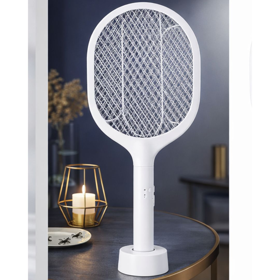 Picture of Weidasi WD-979 Electric Rechargeable Mosquito Bat Zapper Racket with 1200 mAh Battery – Mosquito Killer Lamp | Mosquito Killer  Bat White