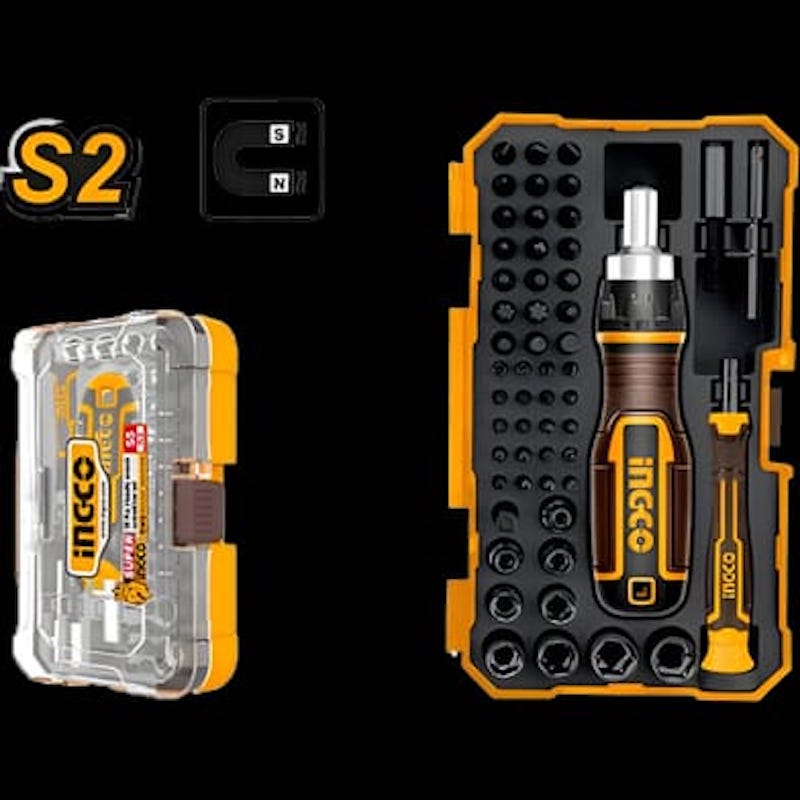 Picture of 55PCS SCREWDRIVER & PRECISION SCREWDRIVER BIT SET HKSDB0558 (Black)