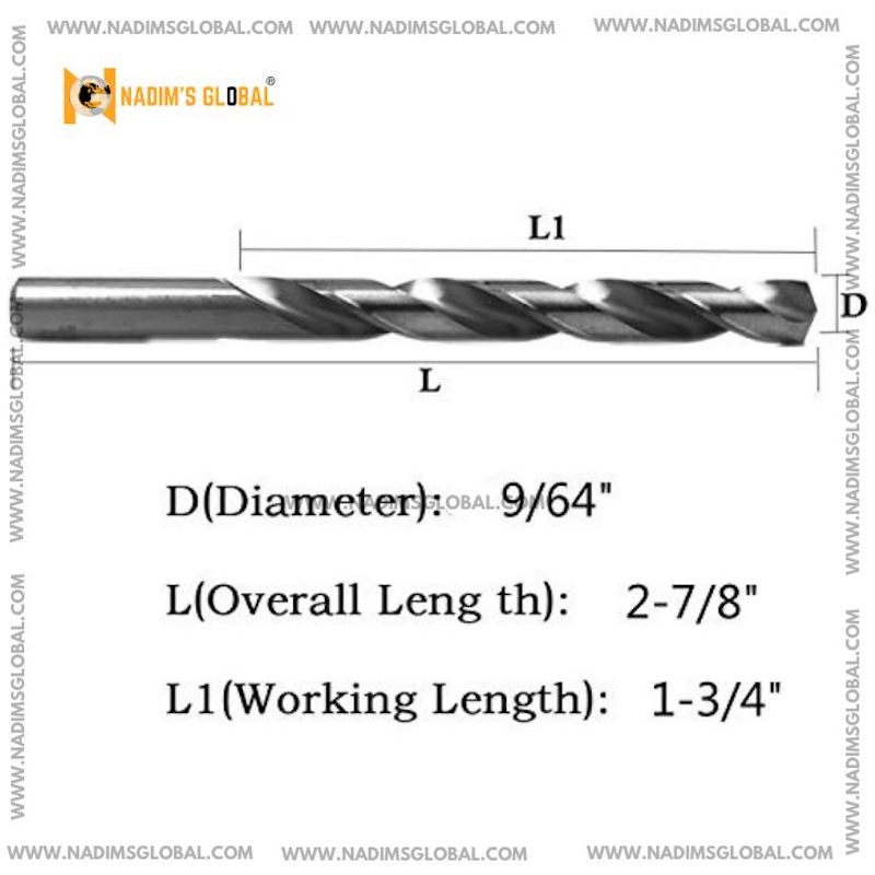 Picture of 1/8  Iron Drill Bit – 10pcs Pack | Durable High-Speed Drill Bits for Metal, Wood & Plastic (White)